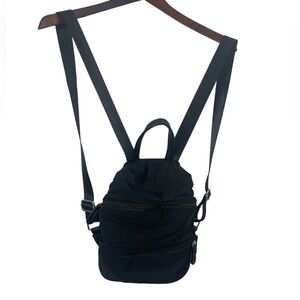 Street level black mini backpack